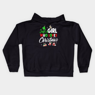 this girl loves christmas Kids Hoodie